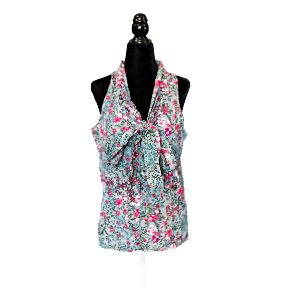 Old Navy Sage Floral Tank Blouse - Size Small